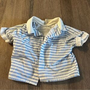 Vintage Carriage Boutiques Blue and white striped baby boy shirt size 18 months